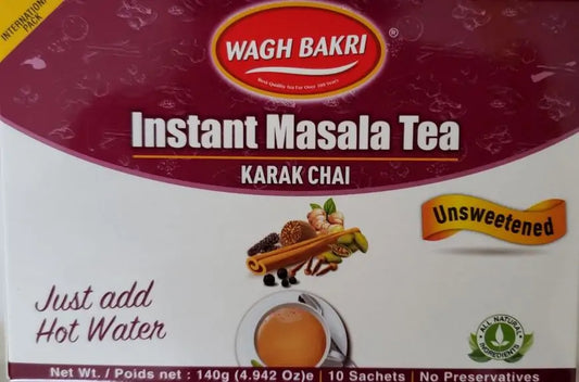 Waghbakri Instant Tea Masala Unsweetened (4.94 OZ - 10 Sachets)