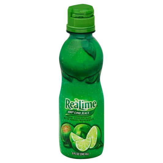 ReaLime 100% Lime Juice, 8 Fl Oz Bottle