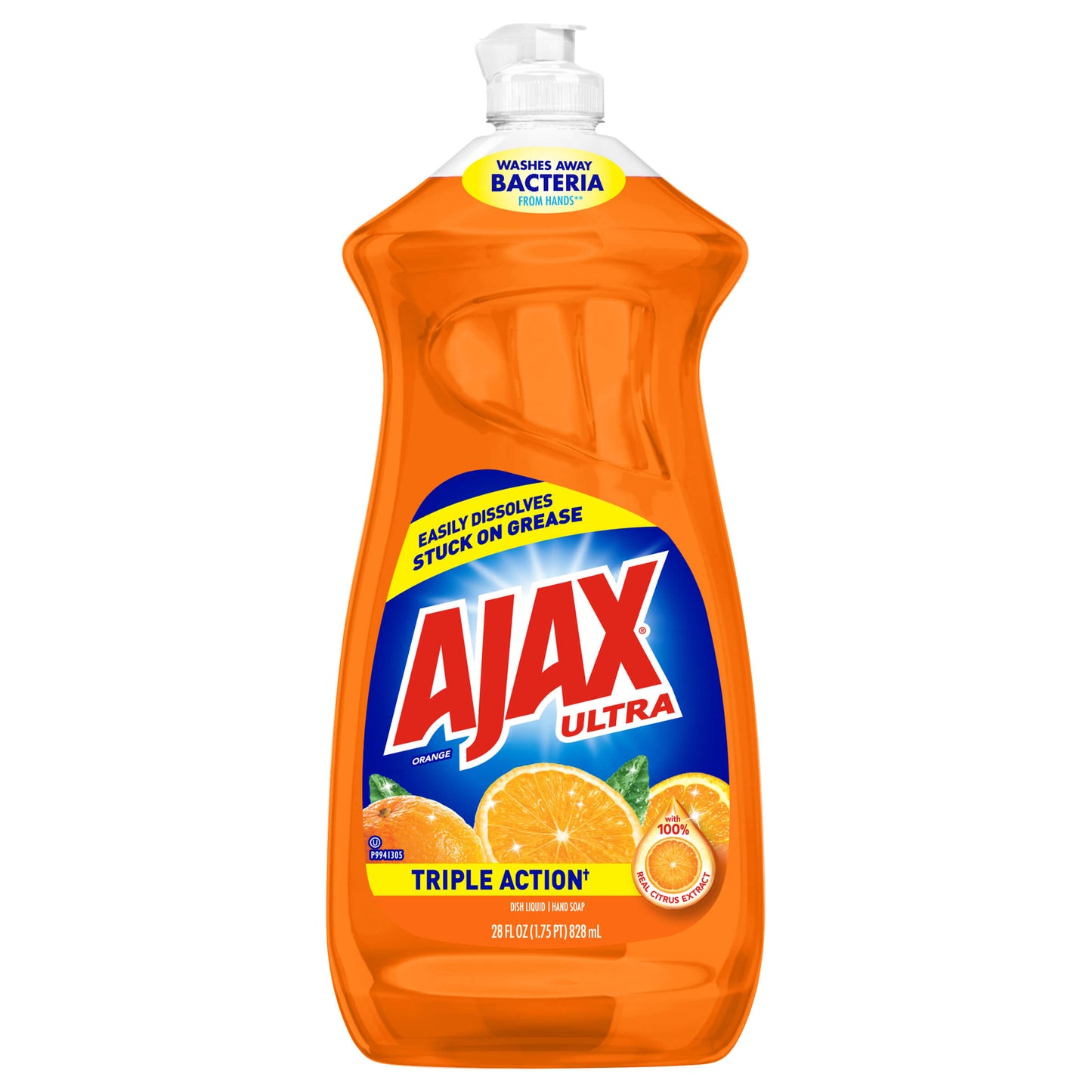 AjaxÂ® Triple Action Orange Dish Liquid & Hand Soap 28 fl oz Bottle