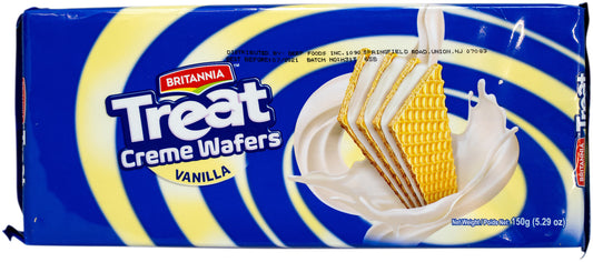 Britannia Treat Vanilla Flavored Premium Cream Wafers 150gm