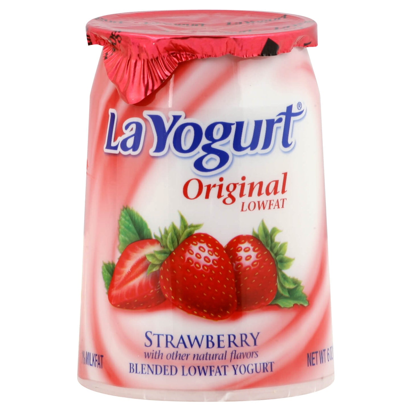 La Yogurt Probiotic Strawberry Original Lowfat Yogurt 6 oz Cup