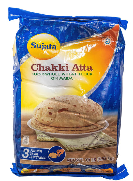 Sujata 100% Whole Wheat Chakki Atta 10lb– Fresh Central Grocery