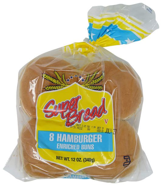 Super Bread ( 8 Hamburgers) 8 Pieces