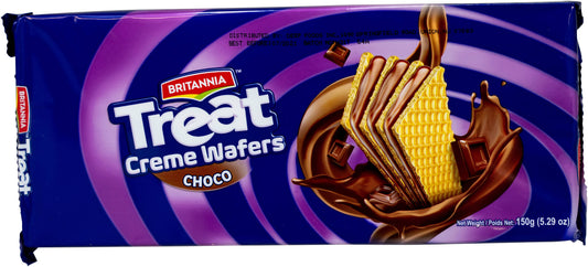 Britannia Treat Chocolate Flavored Premium Cream Wafers 150gm