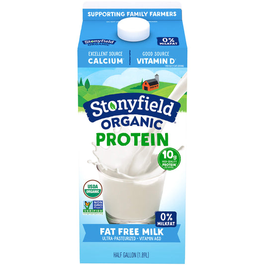 Stonyfield® Organic Fat Free Milk 0.5 gal. Carton