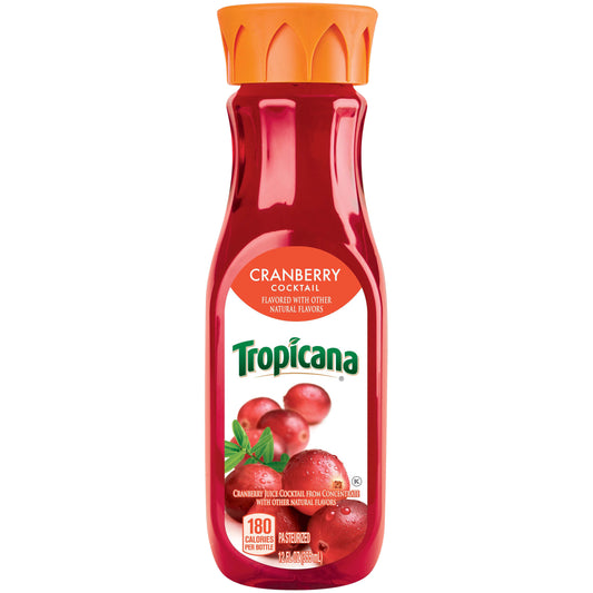 Tropicana Juice Drink Cranberry Cocktail 12 Fl Oz Bottle
