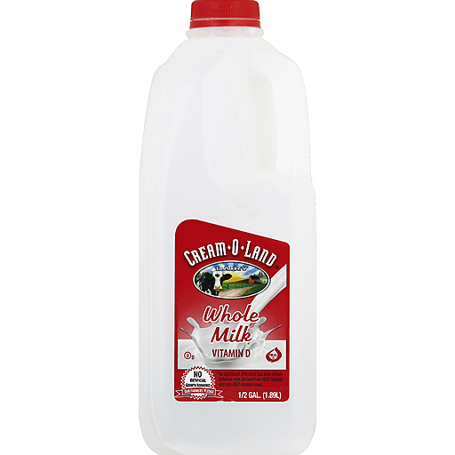 Cream O Land Whole Milk 1/2 Gallon (1.89 L)
