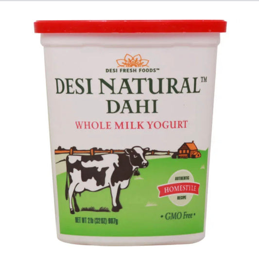 Desi Natural Dahi Whole Yogurt Plain 32Oz