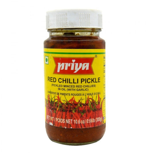 Priya Pickle Red Chili W Garlic 300gm